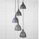 Smooth Nickel Brindley Cluster Pendant Light  in Bluff