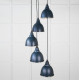 Smooth Nickel Brindley Cluster Pendant Light  in Dusk