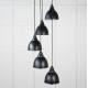 Smooth Nickel Brindley Cluster Pendant Light  in Elan Black