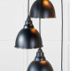 Smooth Nickel Brindley Cluster Pendant Light  in Elan Black