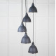 Smooth Nickel Brindley Cluster Pendant Light  in Slate