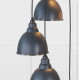 Smooth Nickel Brindley Cluster Pendant Light  in Soot