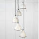 Smooth Nickel Brindley Cluster Pendant Light  in Teasel