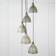 Smooth Nickel Brindley Cluster Pendant Light  in Tump