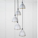 Smooth Brass Brindley Cluster Pendant Light  in Birch