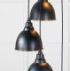 Smooth Brass Brindley Cluster Pendant Light  in Elan Black