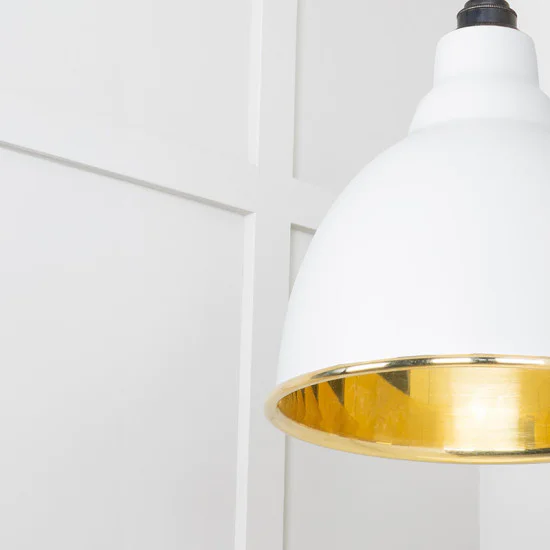 Smooth Brass Brindley Cluster Pendant Light  in Flock
