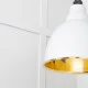 Smooth Brass Brindley Cluster Pendant Light  in Flock