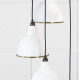 Smooth Brass Brindley Cluster Pendant Light  in Flock