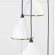 Smooth Brass Brindley Cluster Pendant Light  in Flock