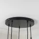 Smooth Brass Brindley Cluster Pendant Light  in Flock