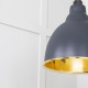 Smooth Brass Brindley Cluster Pendant Light  in Slate