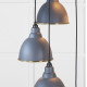 Smooth Brass Brindley Cluster Pendant Light  in Slate