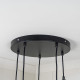 Smooth Brass Brindley Cluster Pendant Light  in Slate