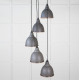 Hammered Copper Brindley Cluster Pendant Light in Bluff