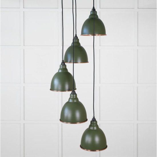 Hammered Copper Brindley Cluster Pendant Light in Heath