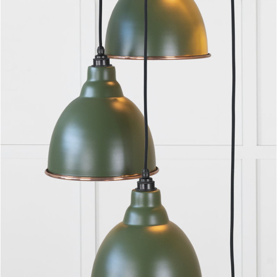 Hammered Copper Brindley Cluster Pendant Light in Heath