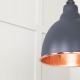 Hammered Copper Brindley Cluster Pendant Light in Slate