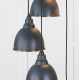 Hammered Copper Brindley Cluster Pendant Light in Soot