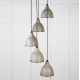 Hammered Copper Brindley Cluster Pendant Light in Tump
