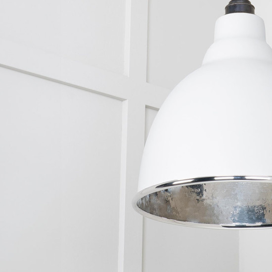 Hammered Nickel Brindley Cluster Pendant Light  in Flock