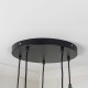 Hammered Nickel Brindley Cluster Pendant Light  in Flock