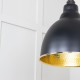 Hammered Brass Brindley Cluster Pendant Light  in Elan Black