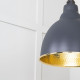 Hammered Brass Brindley Cluster Pendant Light  in Slate