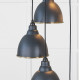 Hammered Brass Brindley Cluster Pendant Light  in Soot