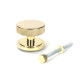 Polished Brass Brompton Centre Door Knob (Art Deco)