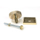 Polished Brass Brompton Centre Door Knob (Square)