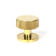 Polished Brass Brompton Mortice/Rim Knob Set Knob (Plain)