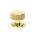 Polished Brass Brompton Mortice/Rim Knob Set Knob (Art Deco)
