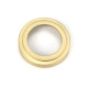 Satin Brass Round Escutcheon (Art Deco)