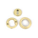 Satin Brass Round Escutcheon (Art Deco)