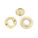 Satin Brass Round Euro Escutcheon (Plain)