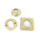 Satin Brass Round Euro Escutcheon (Square)