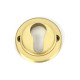 Satin Brass Round Euro Escutcheon (Square)