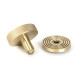 Satin Brass Brompton Centre Door Knob (Beehive)