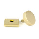 Satin Brass Brompton Centre Door Knob (Square)