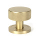 Satin Brass Brompton Mortice/Rim Knob Set (Plain)