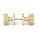 Satin Brass Brompton Mortice/Rim Knob Set (Plain)