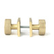 Satin Brass Brompton Mortice/Rim Knob Set (Square)