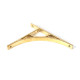 Polished Brass Tyne Shelf Bracket