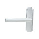 Polished Chrome Art Deco Lever on Rose Set