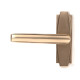 Polished Bronze Art Deco Lever on Rose Set