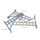 8 Lath Kitchen Shelf Rack Single End