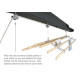Chrome Six Lath Victorian Kitchen Maid® Pulley Clothes Airer