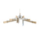 Chrome Six Lath Victorian Kitchen Maid® Pulley Clothes Airer