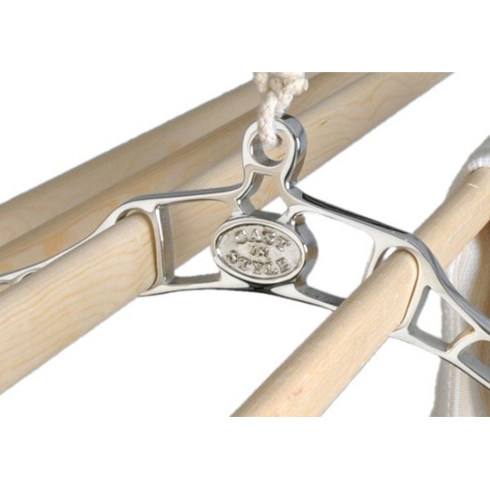 Chrome Six Lath Victorian Kitchen Maid® Pulley Clothes Airer